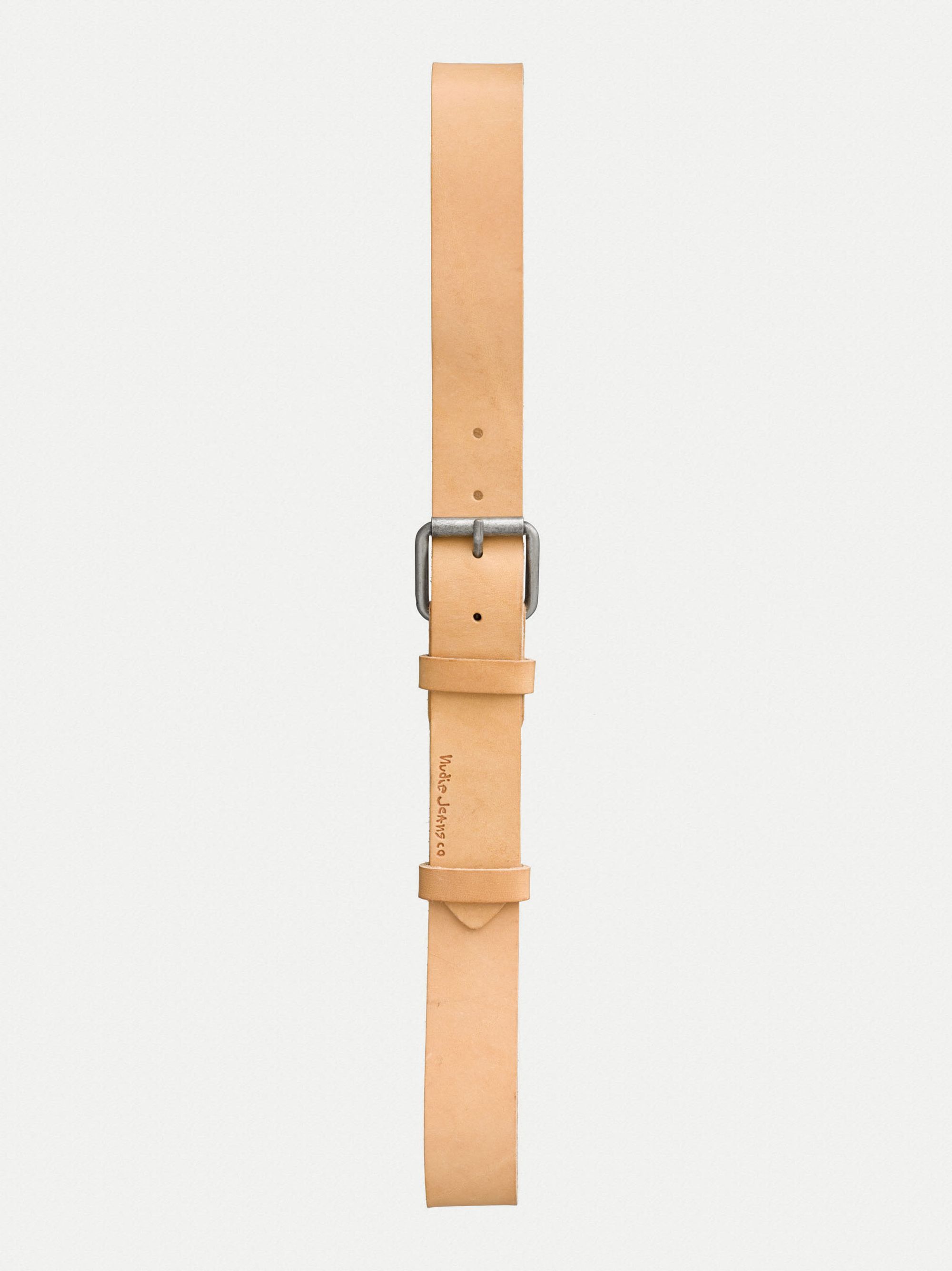 Leather black and silver belt