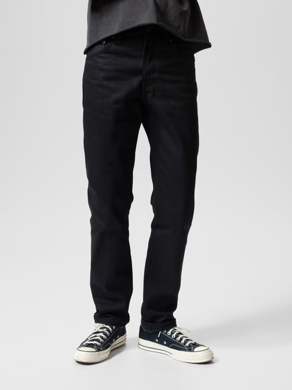 Steady Eddie II Dry Black Selvage regular jeans | Nudie Jeans