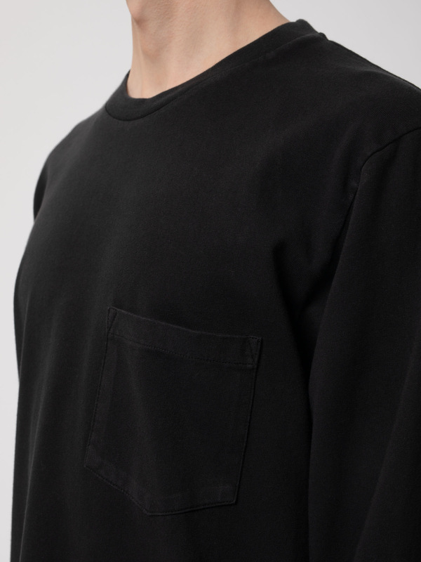 unoa 【Plie Sleeve】 NUDIE BEIGE × BLACK Uno Everyday Tee Black
