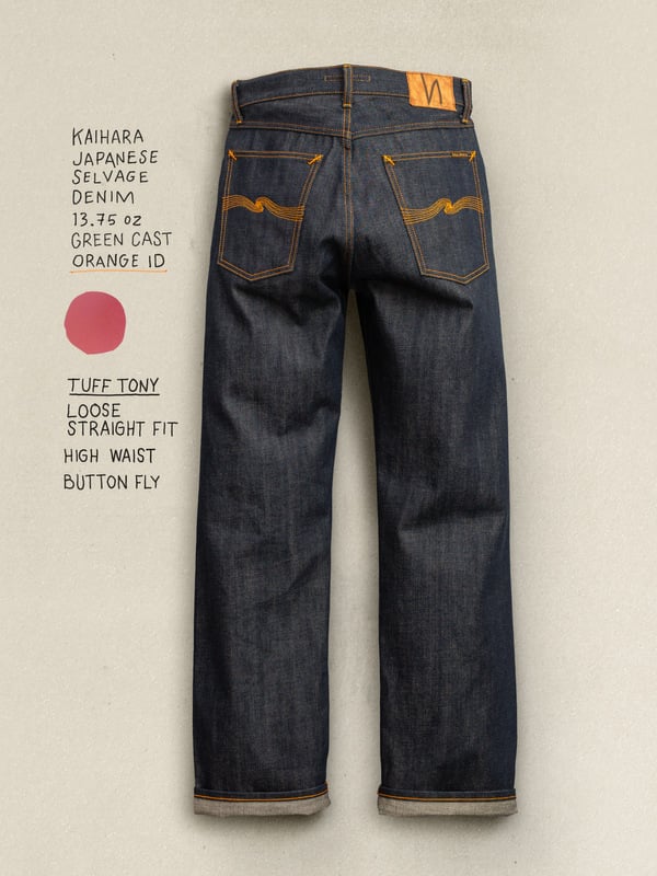 Tuff Tony Dry Selvage loose wide-leg jeans | Nudie Jeans