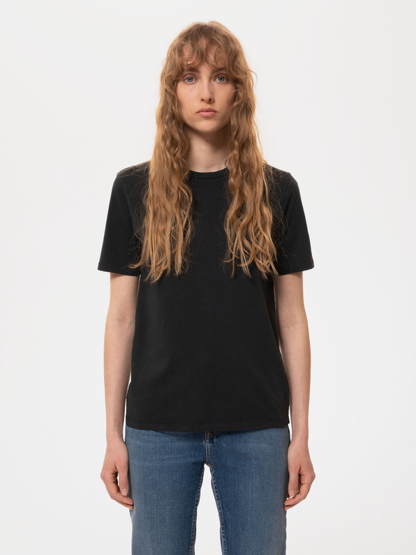 tシャツ Nudie Jeans/ヌーディージーンズ Joni Bad News T-Shirt /  Antracite レディース 8789_d63888dc9c-131934b30_joni