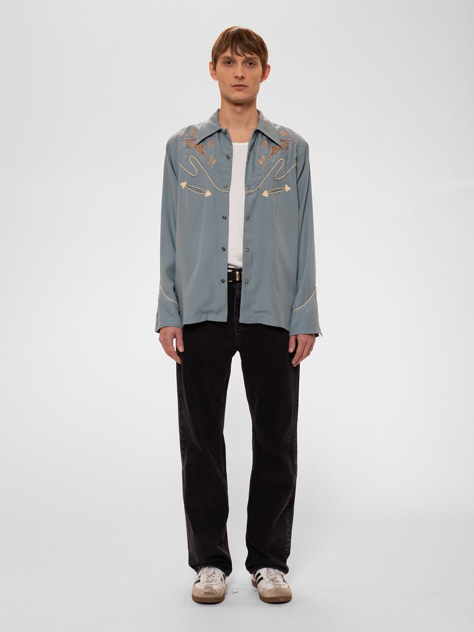 Nudie Jeans Glenn Padded Shirt Navy main image 0