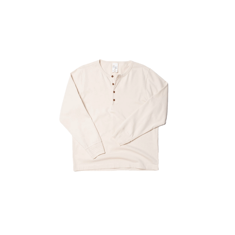 LS Henley Ecru regular fit henley | Nudie Jeans