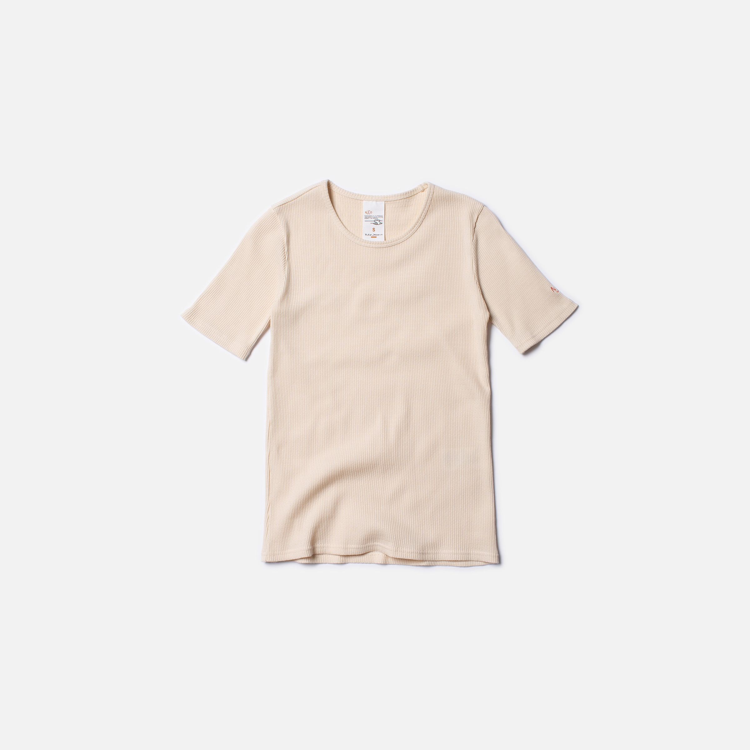 Jossan Rib T-Shirt Egg White