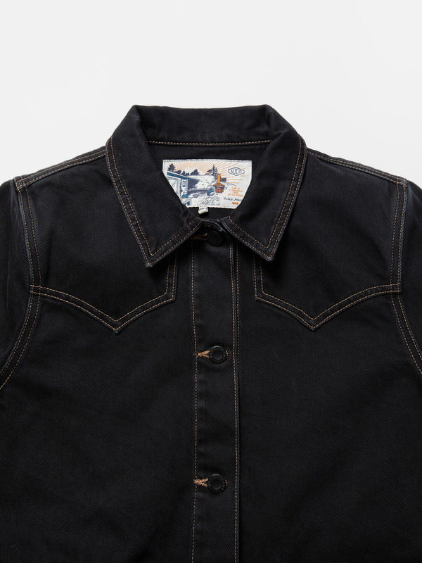 Kelly Western Denim Jacket Black organic cotton | Nudie Jeans