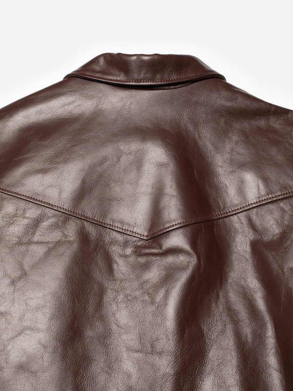 Eddy Rider Leather Jacket Burgundy retro style | Nudie Jeans