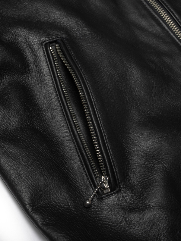 Eddy Rider Leather Jacket Black buffalo leather | Nudie Jeans