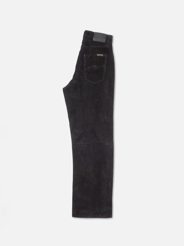 Clean Eileen Black Crosshatch wide-leg jeans | Nudie Jeans