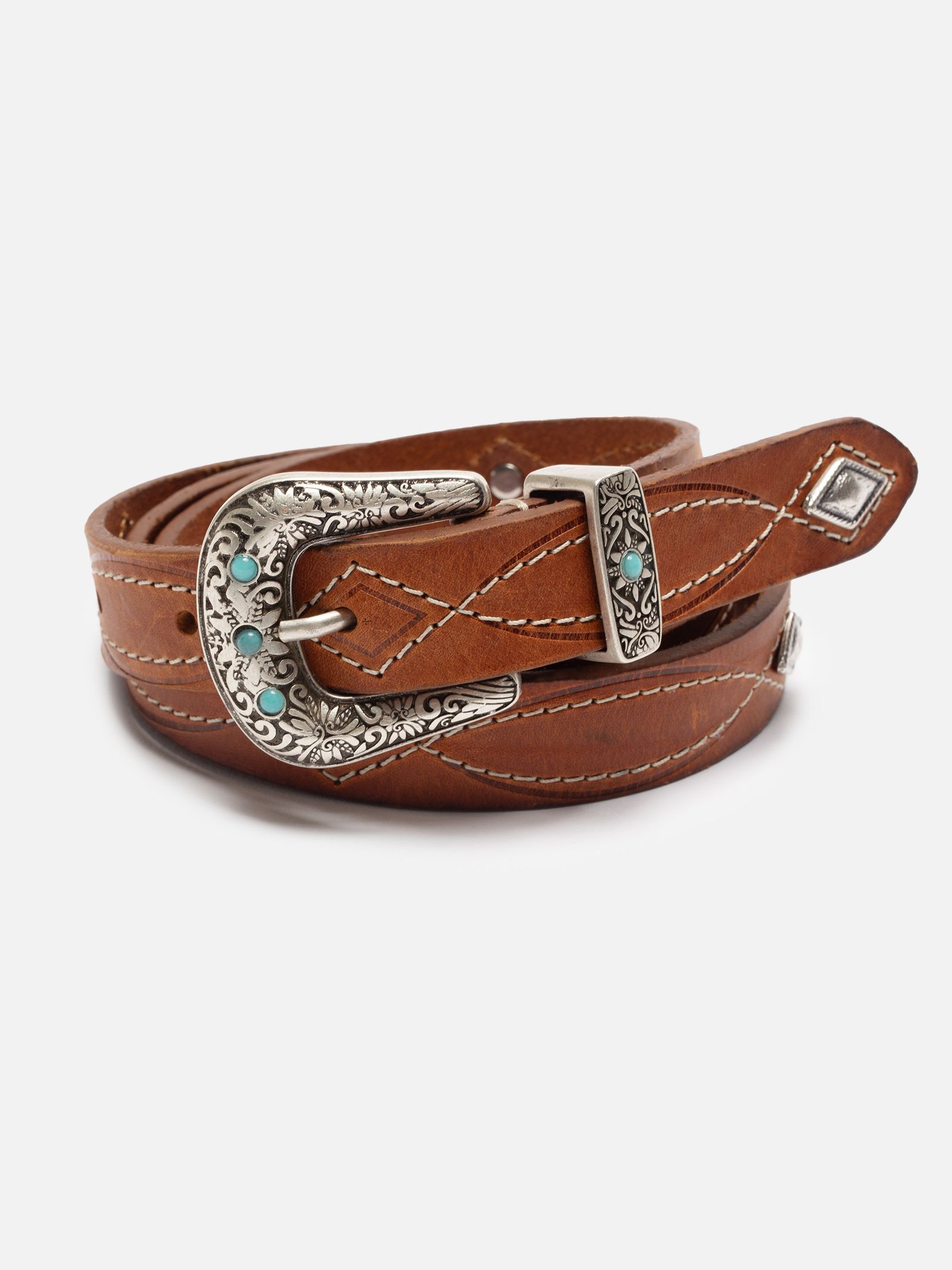 White and Silver Belt