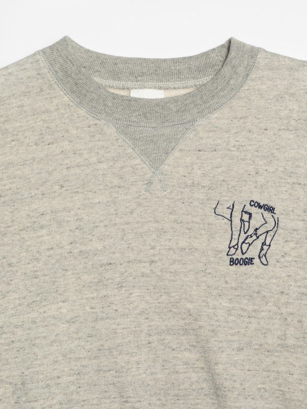 トレーナー スウェット Nudie Jeans/ヌーディージーンズ Lone Sweatshirt Cowgirl Boogie  / スウェットシャ Lone Sweatshirt Cowgirl Boogie Greymelange