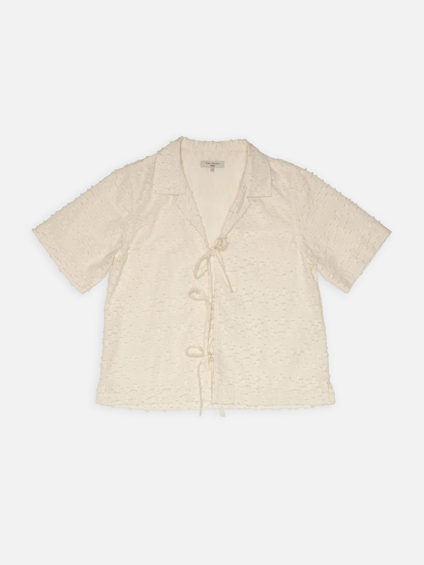 Juni Fringe Shirt Offwhite