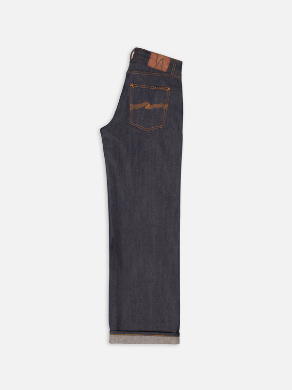 Wide Heidi Space Black Selvage loose fit jeans | Nudie Jeans