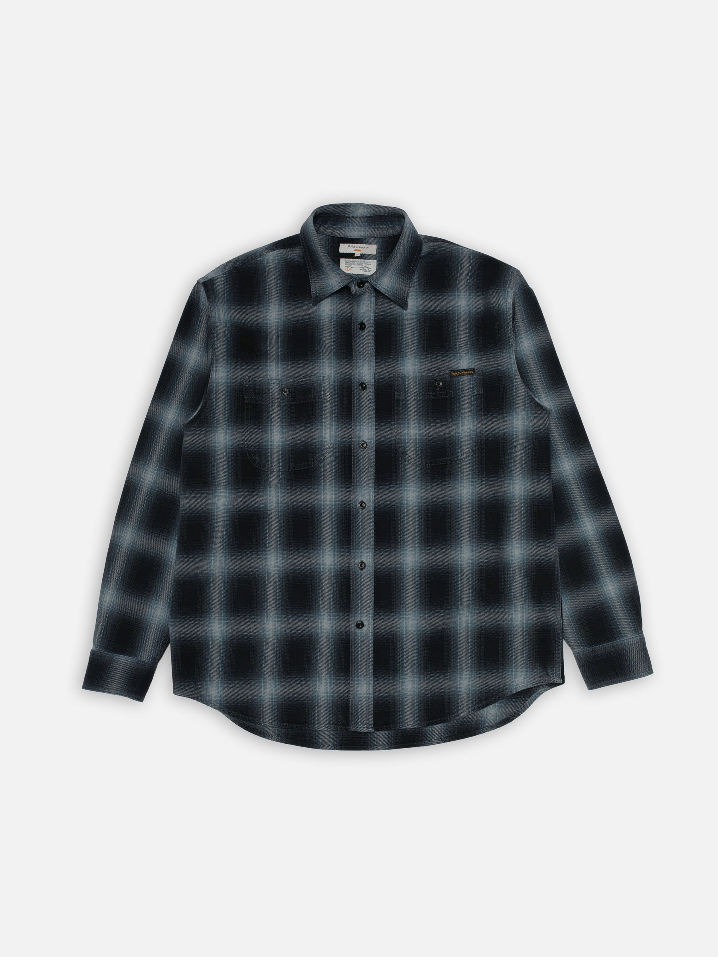 Julian Worker Shadow Check Shirt Black