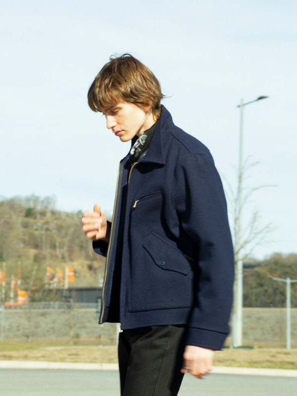 ジャケット・アウター OVY echeveria alpaca wool trip jkt navy Echeveria Alpaca Wool Trip Jacket OVY