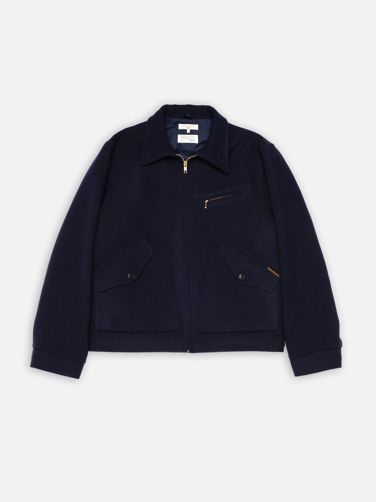 Blake Wool Zip Jacket Blueberry regular jacket | Nudie Jeans