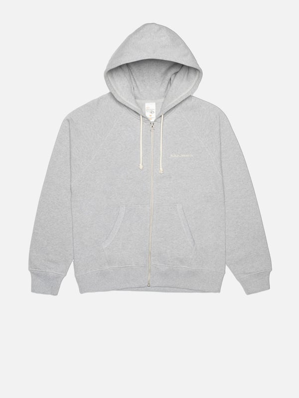 Gunde Logo Zip Hoodie Greymelange