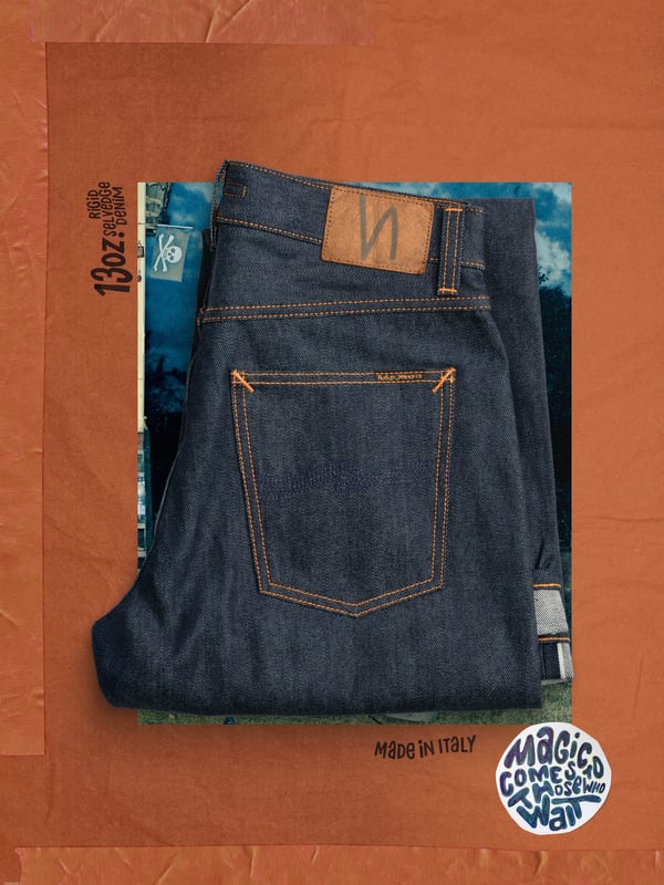 Gritty Jackson Dry Dusk Selvage straight jeans | Nudie Jeans