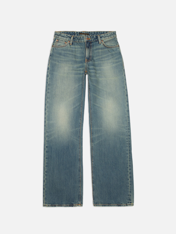 Wide Heidi Blue Days Gusset loose fit jeans | Nudie Jeans