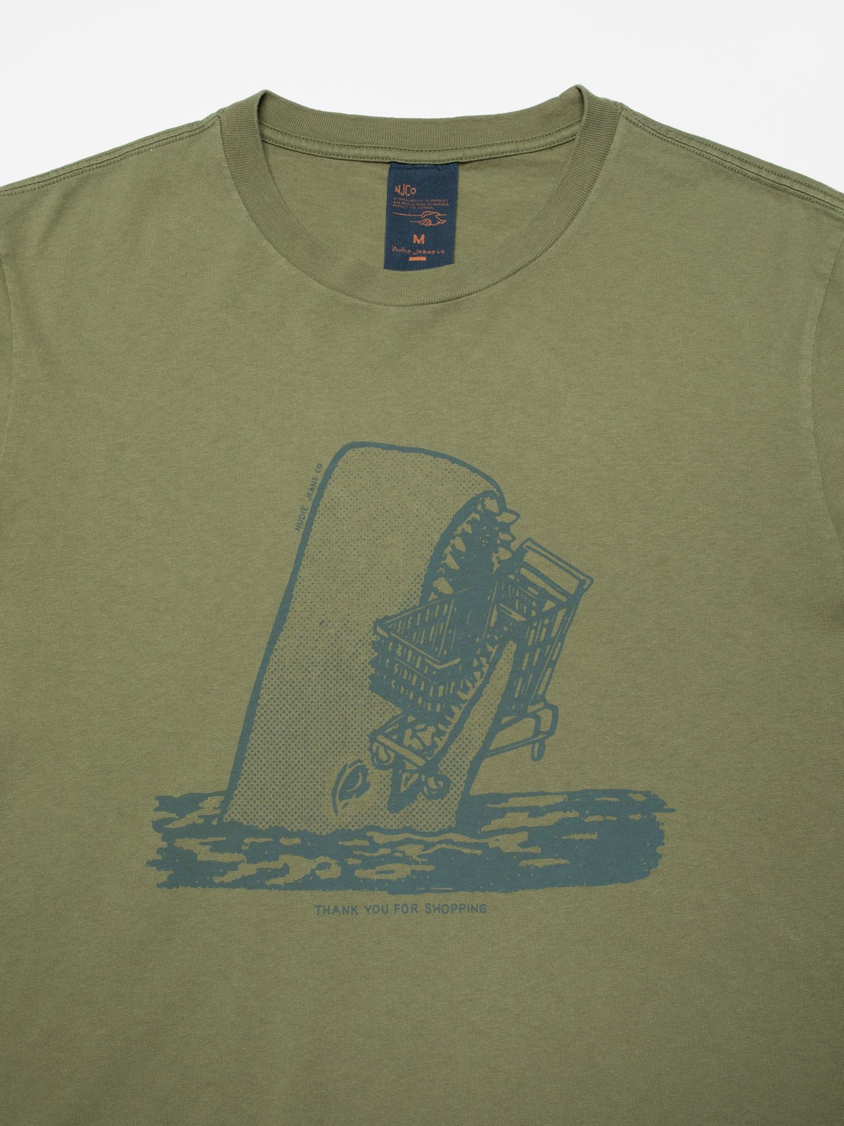 Roy Shop-Chop T-Shirt Green regular fit tee | Nudie Jeans