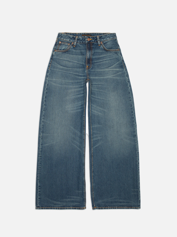 Sonic Sue Orange Painter loose wide-leg jeans | Nudie Jeans