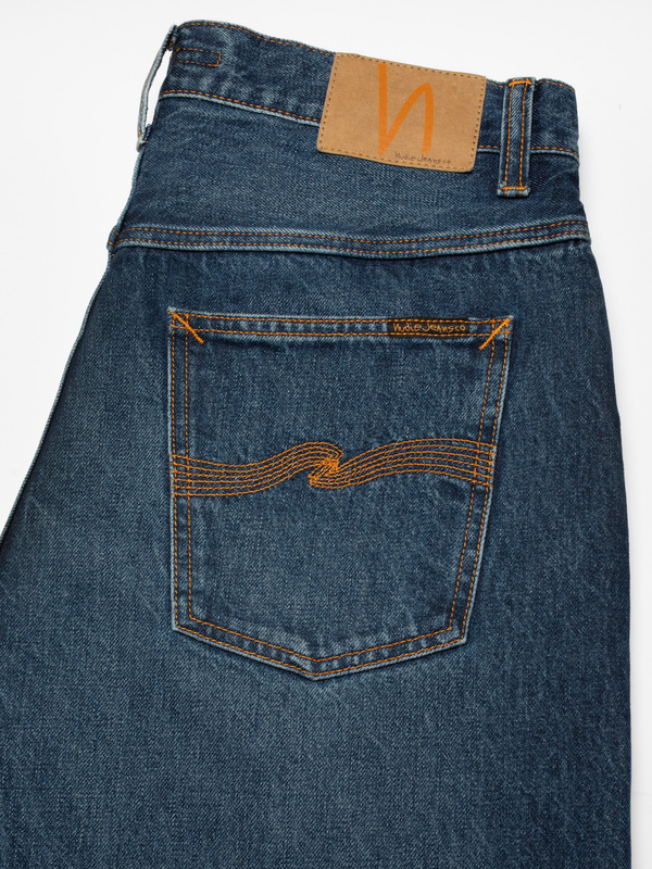 Loud Larry Electric Blues loose wide-leg jeans | Nudie Jeans