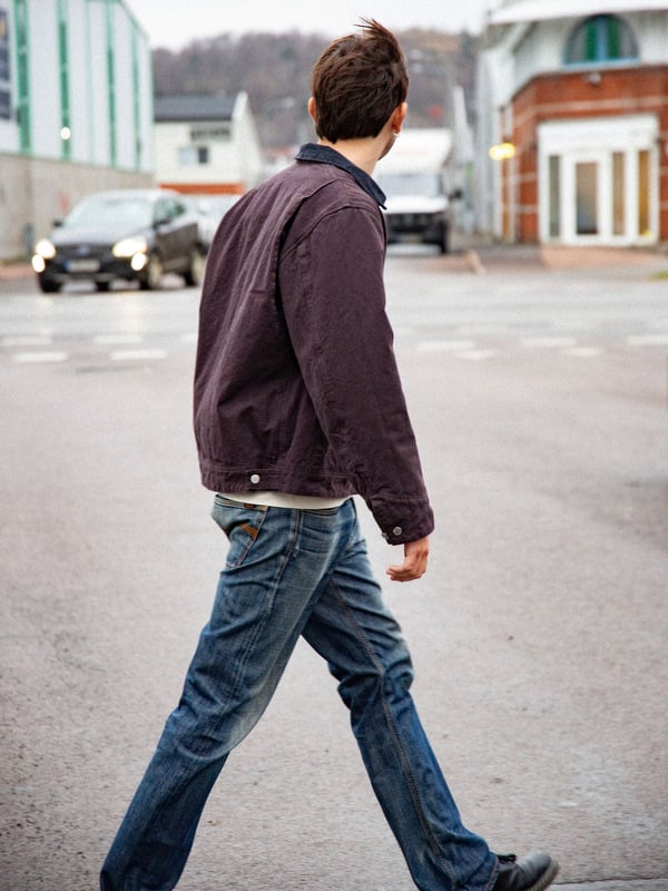 NUDIE JEANS Blake Zip Jacket Duck Canvas Dark Brown