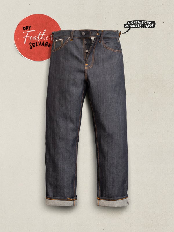 Tuff Tony Dry Feather Selvage loose fit jeans | Nudie Jeans