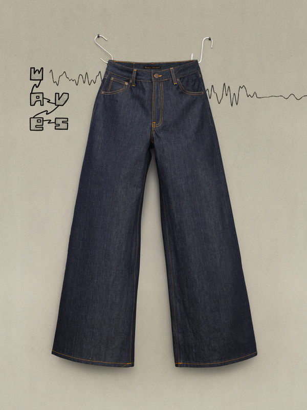 Conny Denim Jacket Big Wave Blue organic cotton | Nudie Jeans