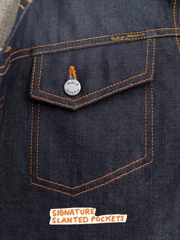 Conny Denim Jacket Dry Selvage slim fit jacket | Nudie Jeans
