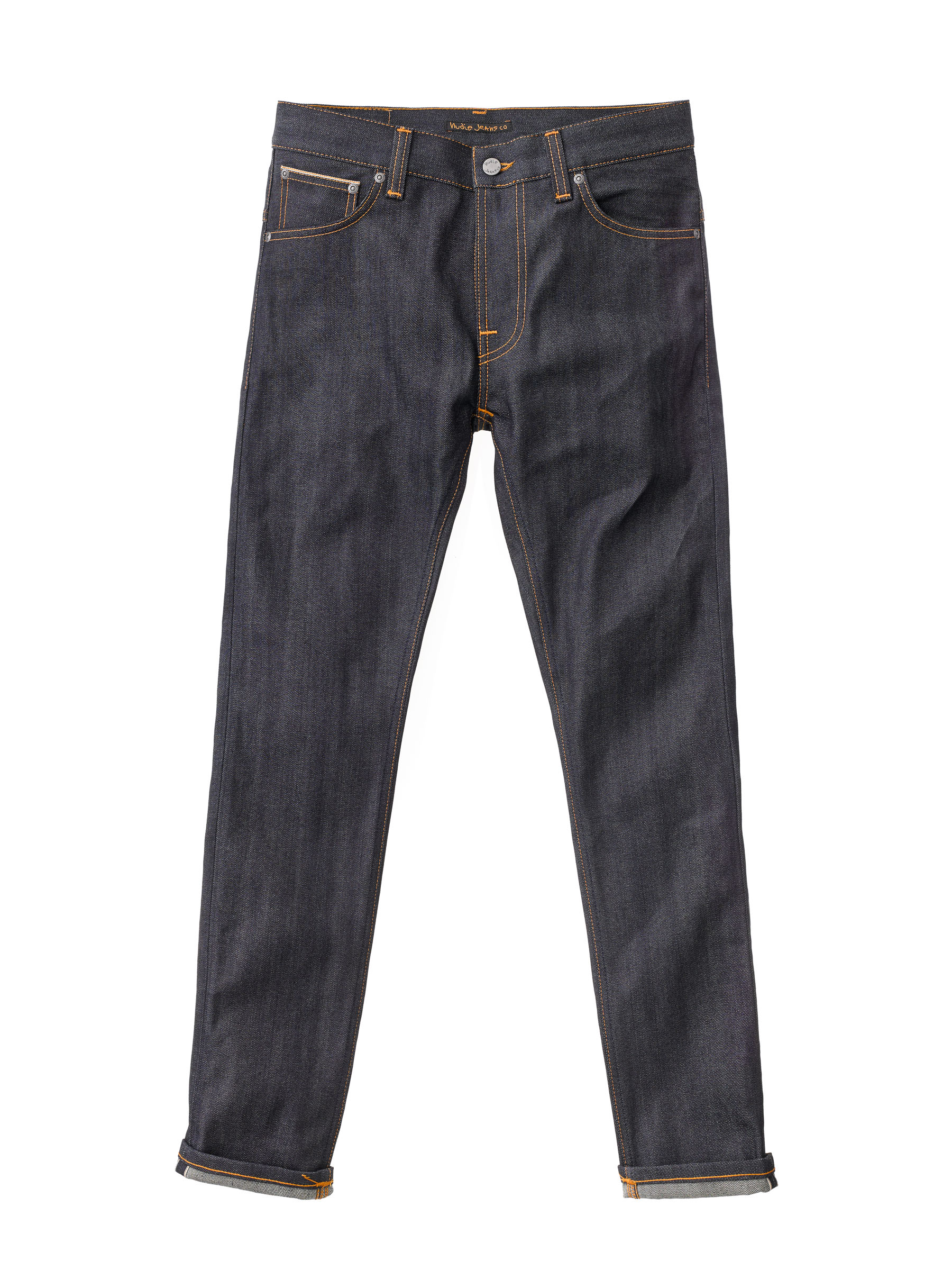 Nudie Jeans Thin Finn Dry Selvage Comfort Mid Waist Slim Fit Organic Selvedge Jeans W24/L32 Sustainable Denim