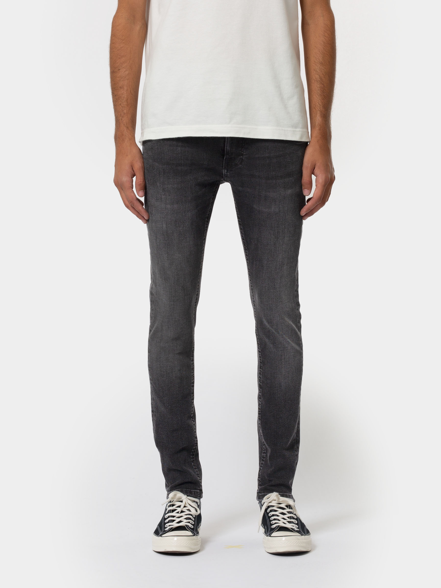 Nudie Jeans Tight Terry Black Treats Mid Waist Tight Fit Men's