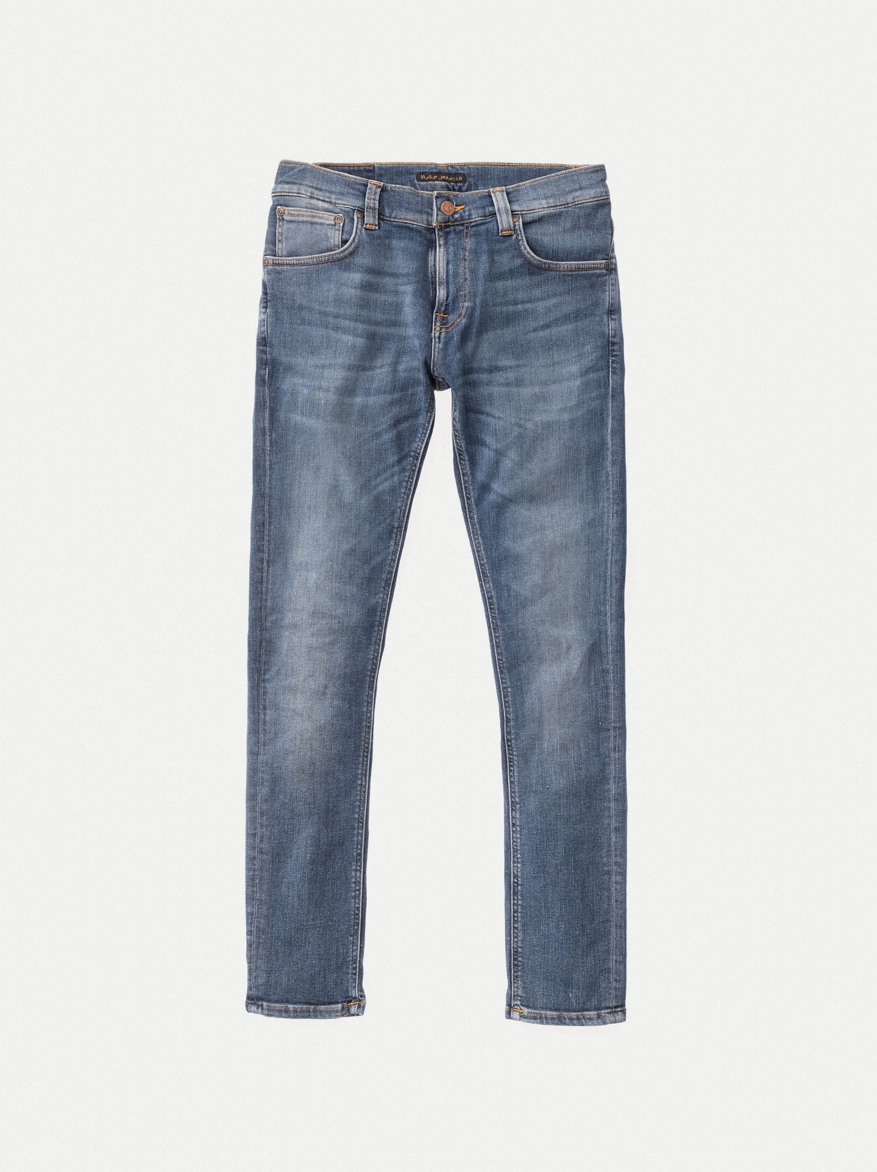 Nudie Jeans Tight Terry Steel Navy Mid Waist Tight Fit Men's Organic Jeans W30/L30 Sustainable Denim