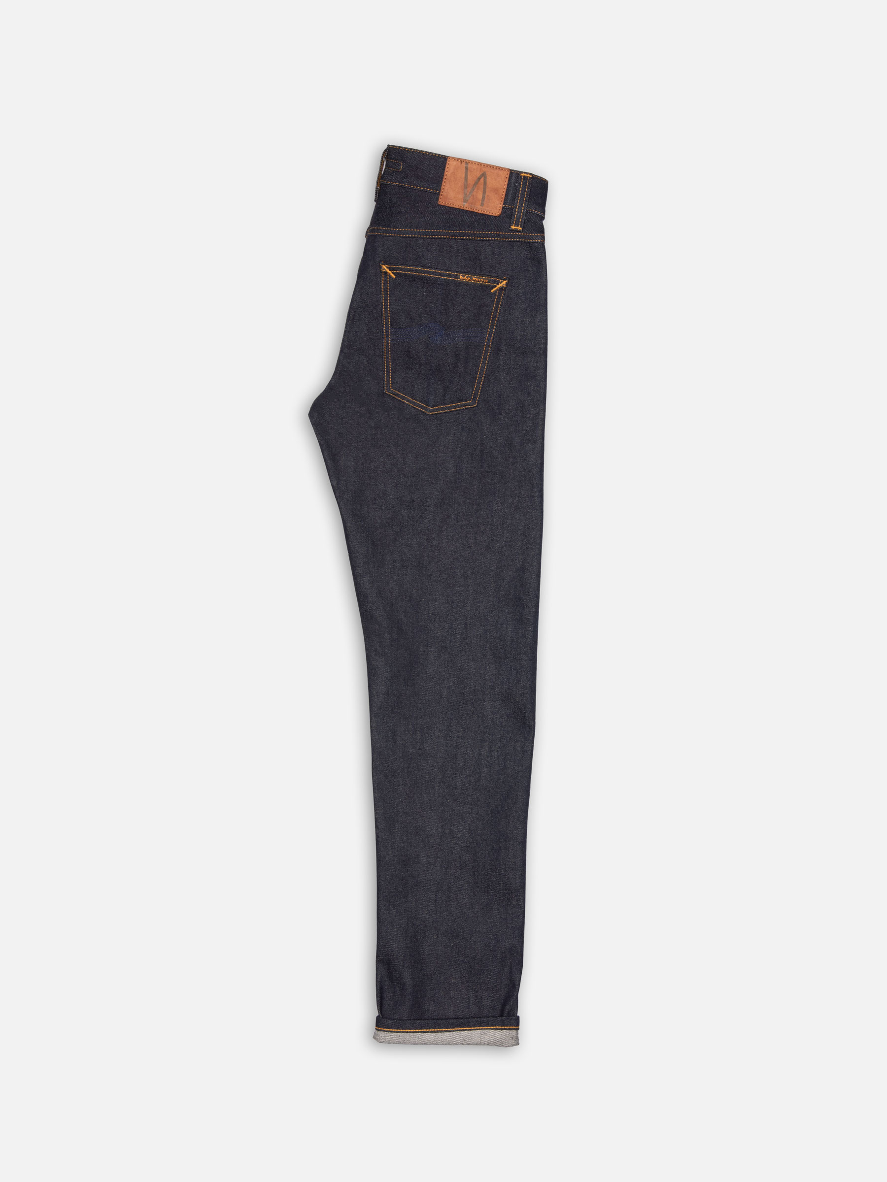 Nudie Jeans Gritty Jackson Dry Maze Selvage Mid Waist Regular Straight Fit Organic Selvedge Jeans W33/L34 Sustainable Denim