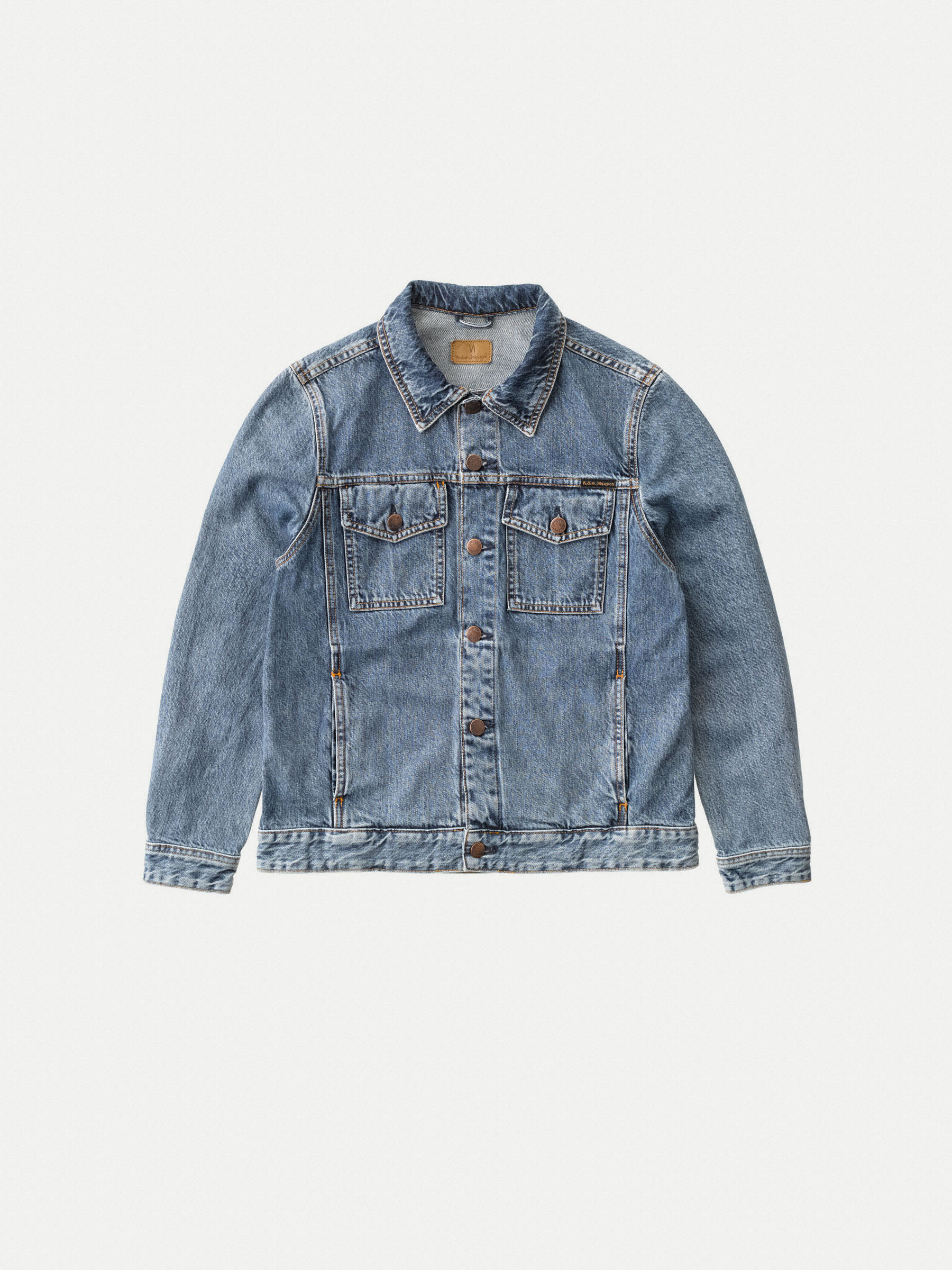 Nudie Jeans Bettina Pure Blue Denim Jacket Women's Organic Denim Jackets X Large Sustainable Clothing