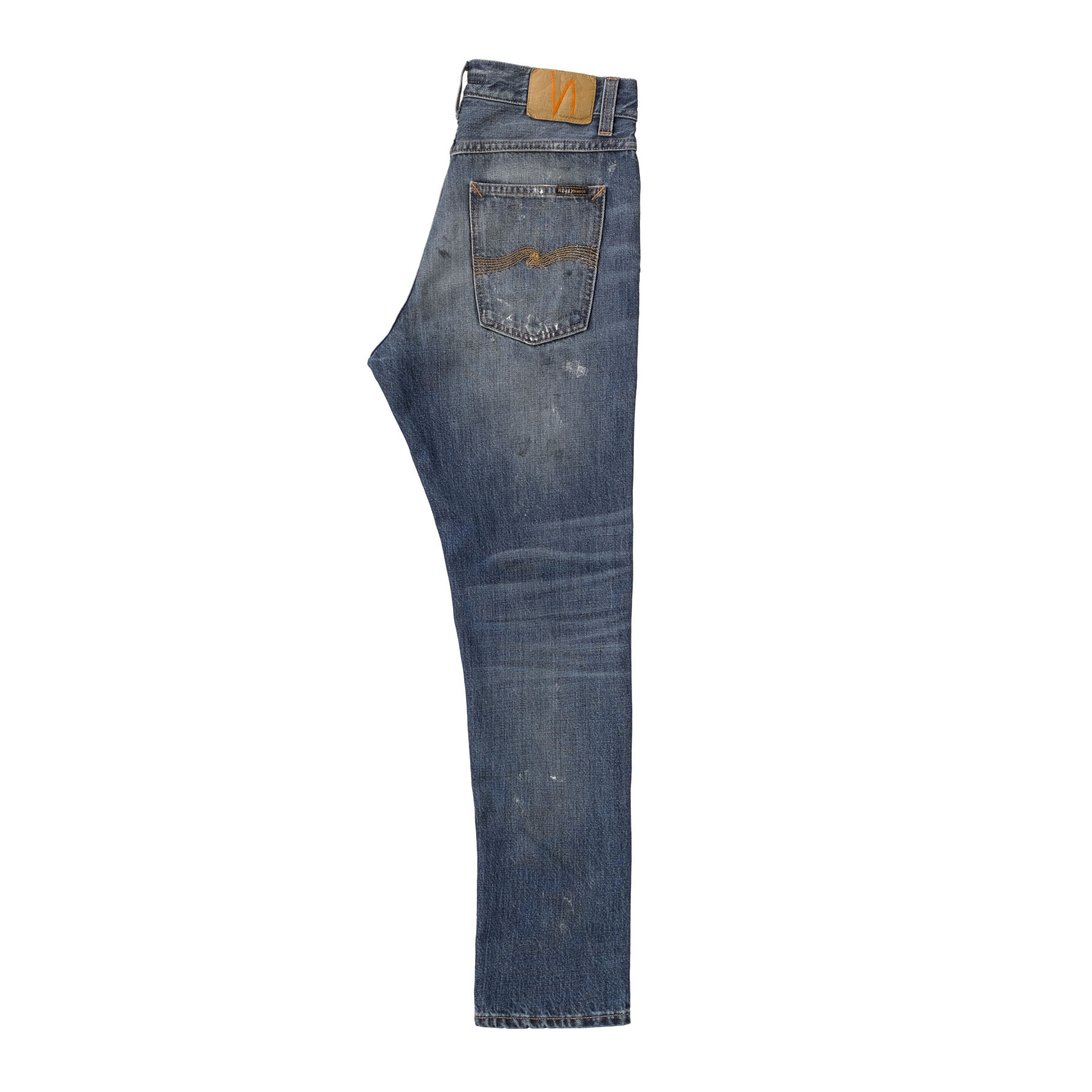 Nudie Jeans Steady Eddie II Stain Favorite Mid Waist Regular Tapered Fit Men's Organic Jeans W32/L30 Sustainable Denim