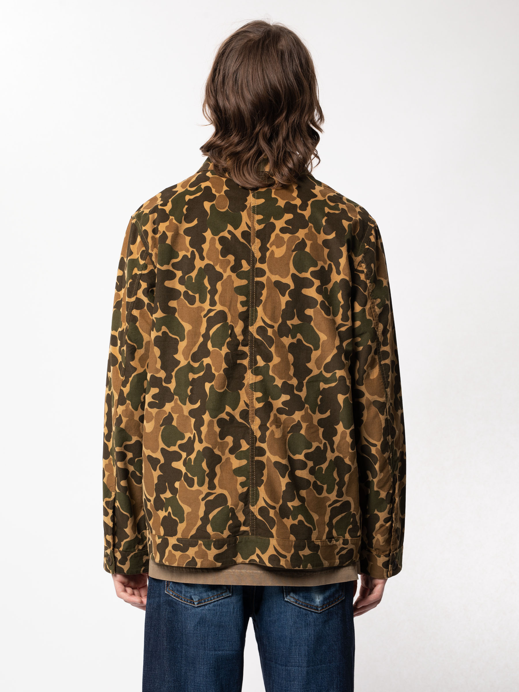 Nudie Jeans Colin Camoflage Multi Men's Organic Shirts Large Sustainable Clothing