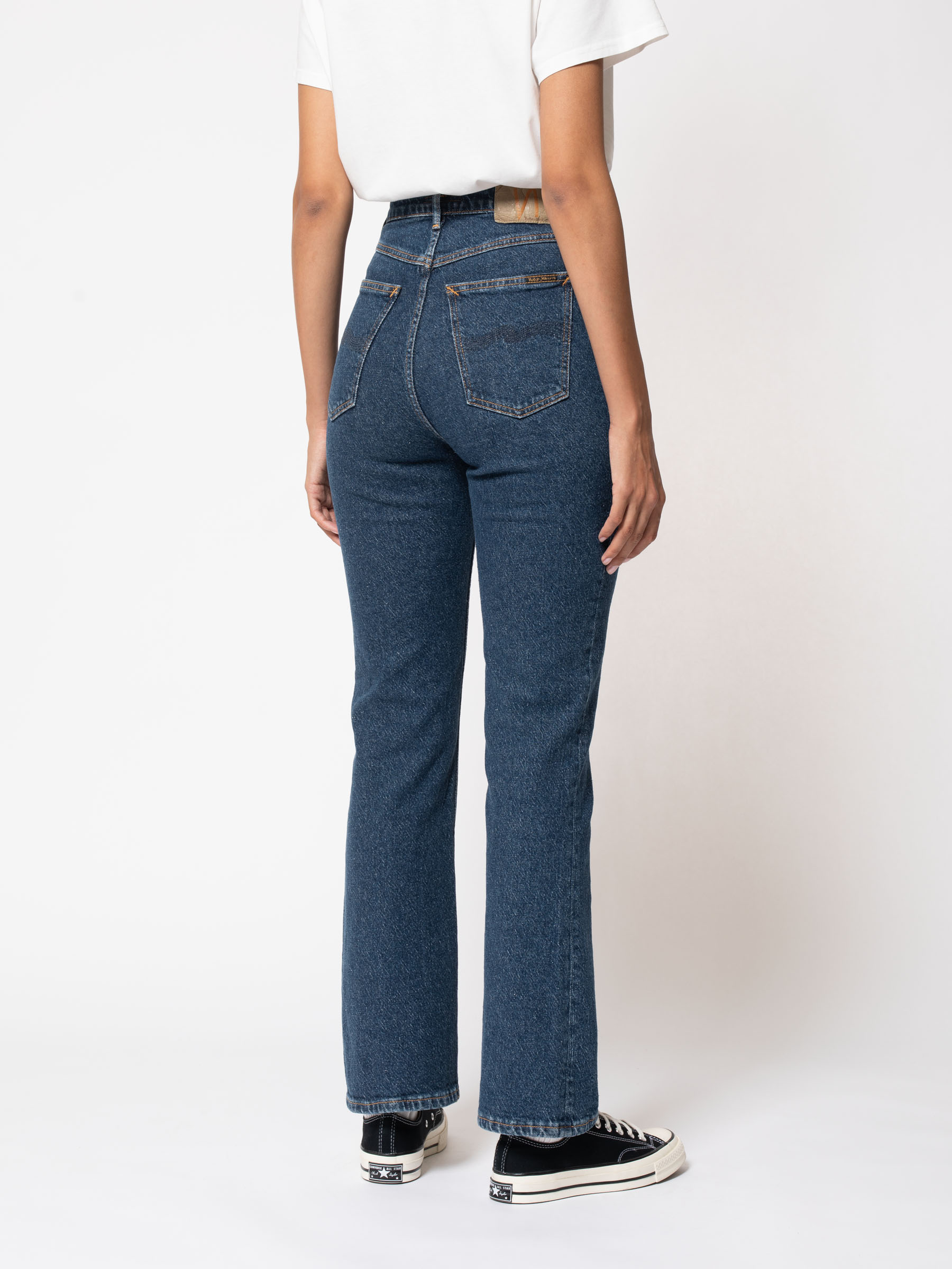 Nudie Jeans Rowdy Ruth Blue Angel High Waist Bootcut & Flare Leg Women's Organic Jeans W31/L28 Sustainable Denim