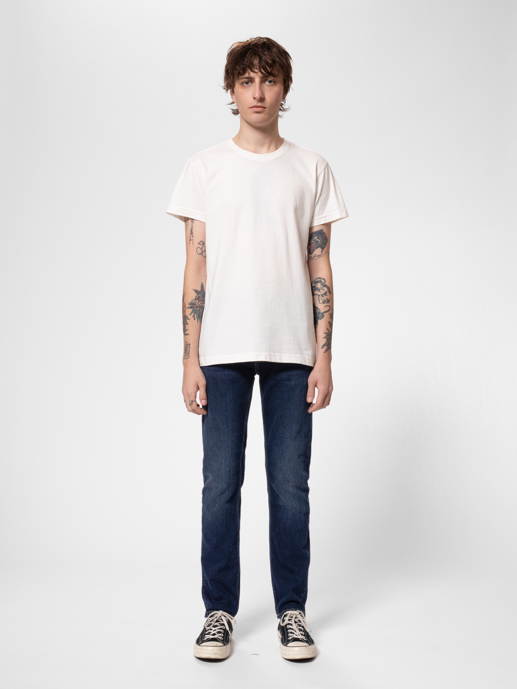 Nudie Jeans Grim Tim New Ink Mid Waist Slim Fit Men's Organic Jeans W33/L36 Sustainable Denim