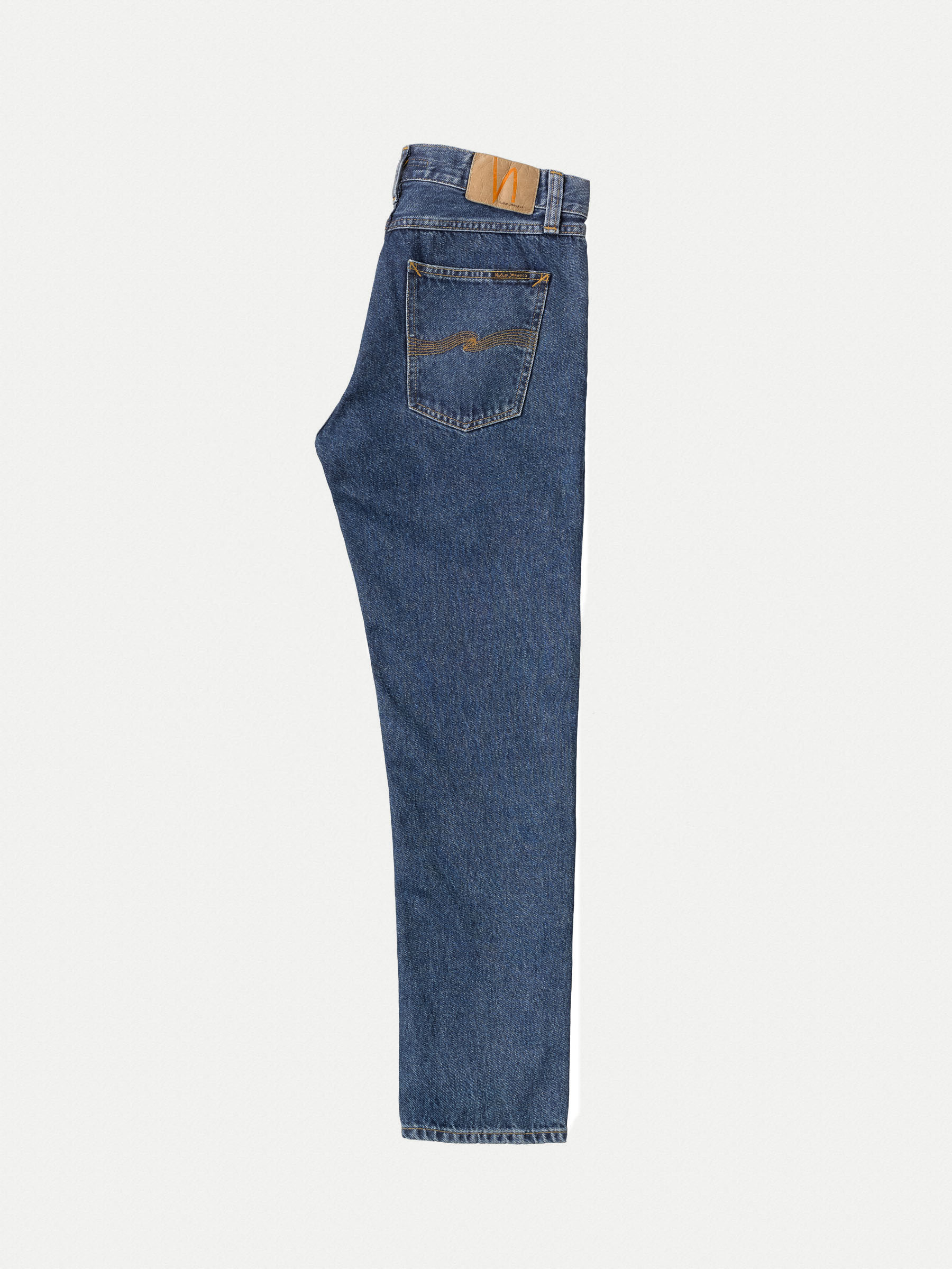 Nudie Jeans Gritty Jackson 90s Stone Mid Waist Regular Straight Fit Men's Organic Jeans W32/L32 Sustainable Denim