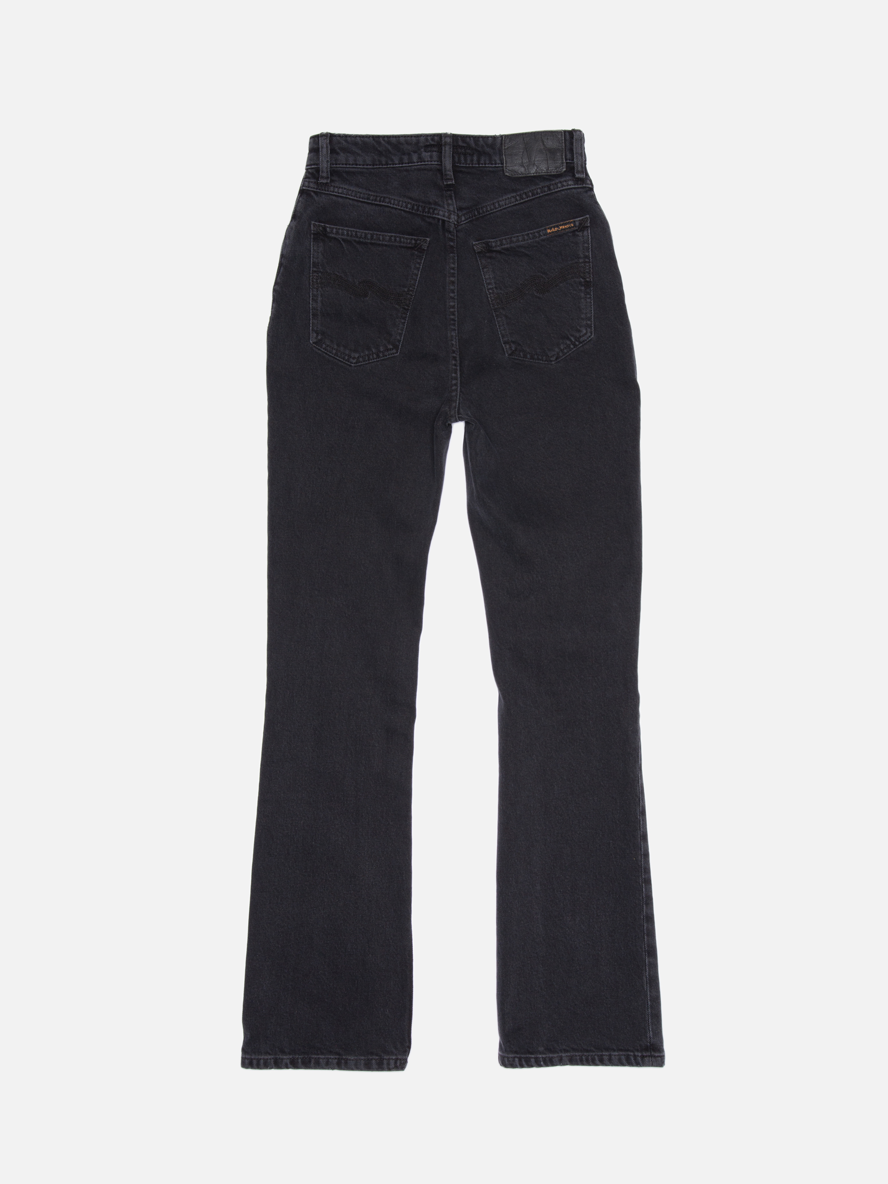 Nudie Jeans Rowdy Ruth Almost Black High Waist Bootcut & Flare Leg Women's Organic Jeans W34/L32 Sustainable Denim