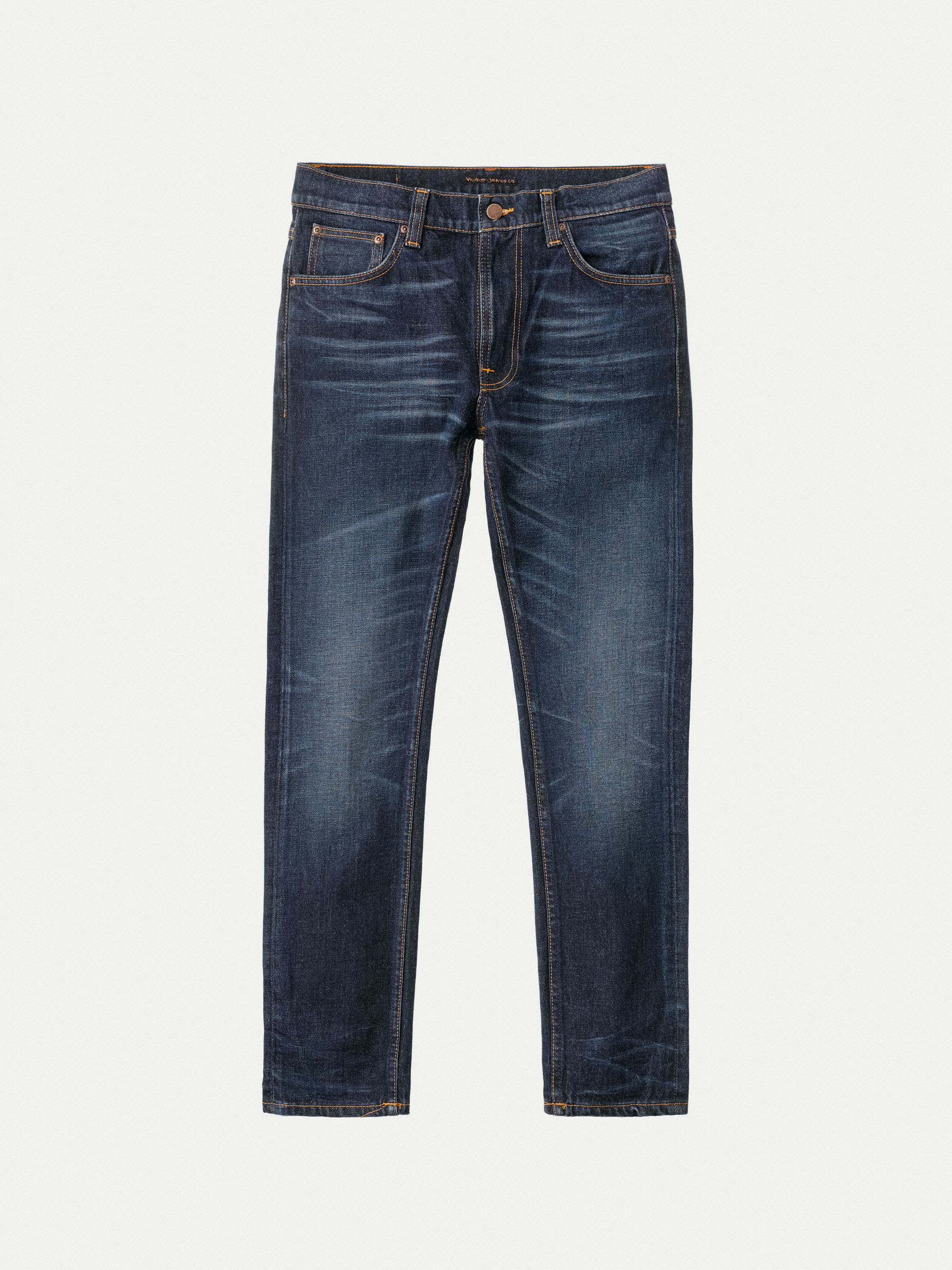 Nudie Jeans Lean Dean Blue Thunder Mid Waist Slim Tapered Fit 