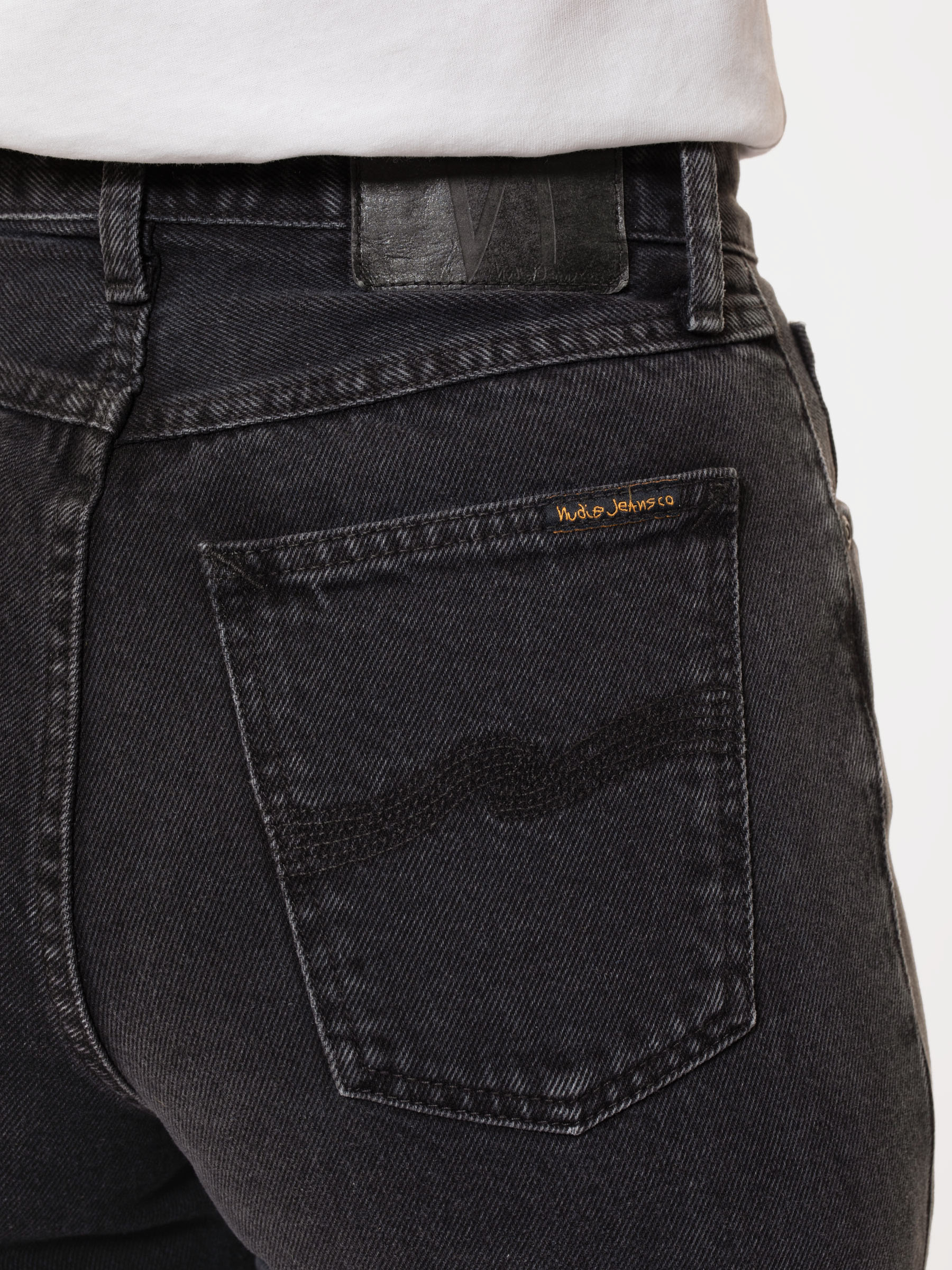 Nudie Jeans Clean Eileen Washed Out Black High Waist Loose Wide Fit Women's Organic Jeans W33/L36 Sustainable Denim