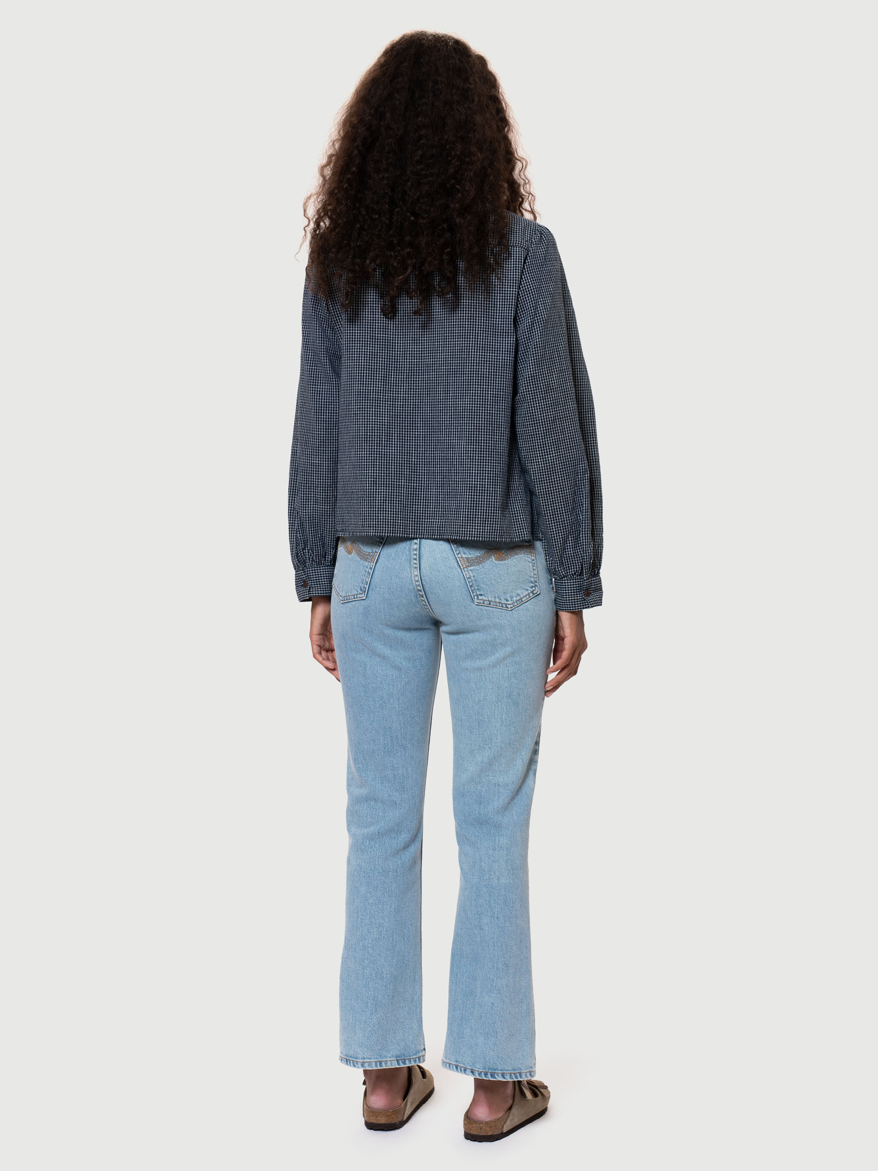 Nudie Jeans Rowdy Ruth Calm Blues High Waist Bootcut & Flare Leg Women's Organic Jeans W25/L28 Sustainable Denim