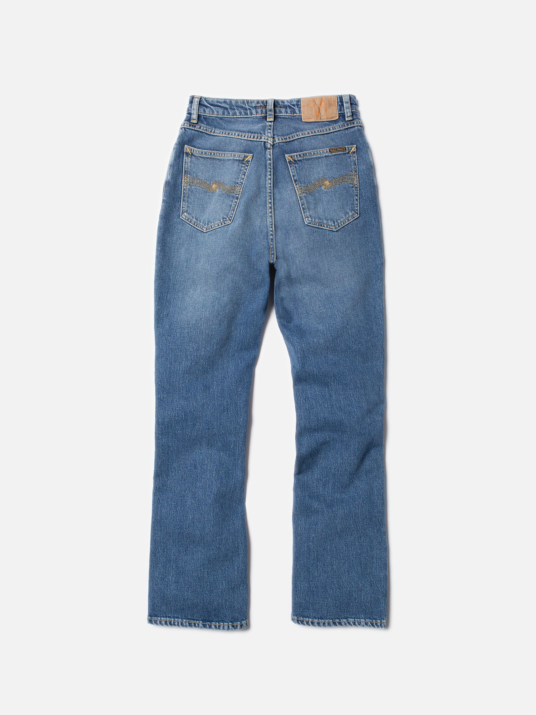 Nudie Jeans Rowdy Ruth French Blue High Waist Bootcut & Flare Leg Women's Organic Jeans W25/L26 Sustainable Denim