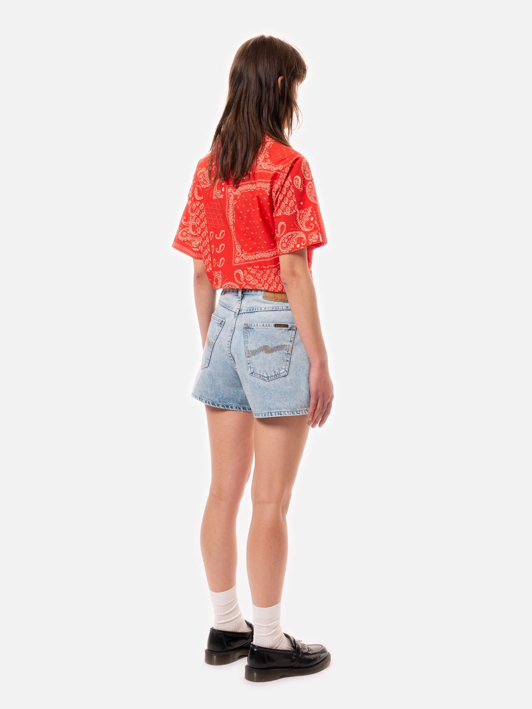 Nudie Jeans Maeve Shorts Sunny Blue Women's Organic Shorts W24 Sustainable Clothing