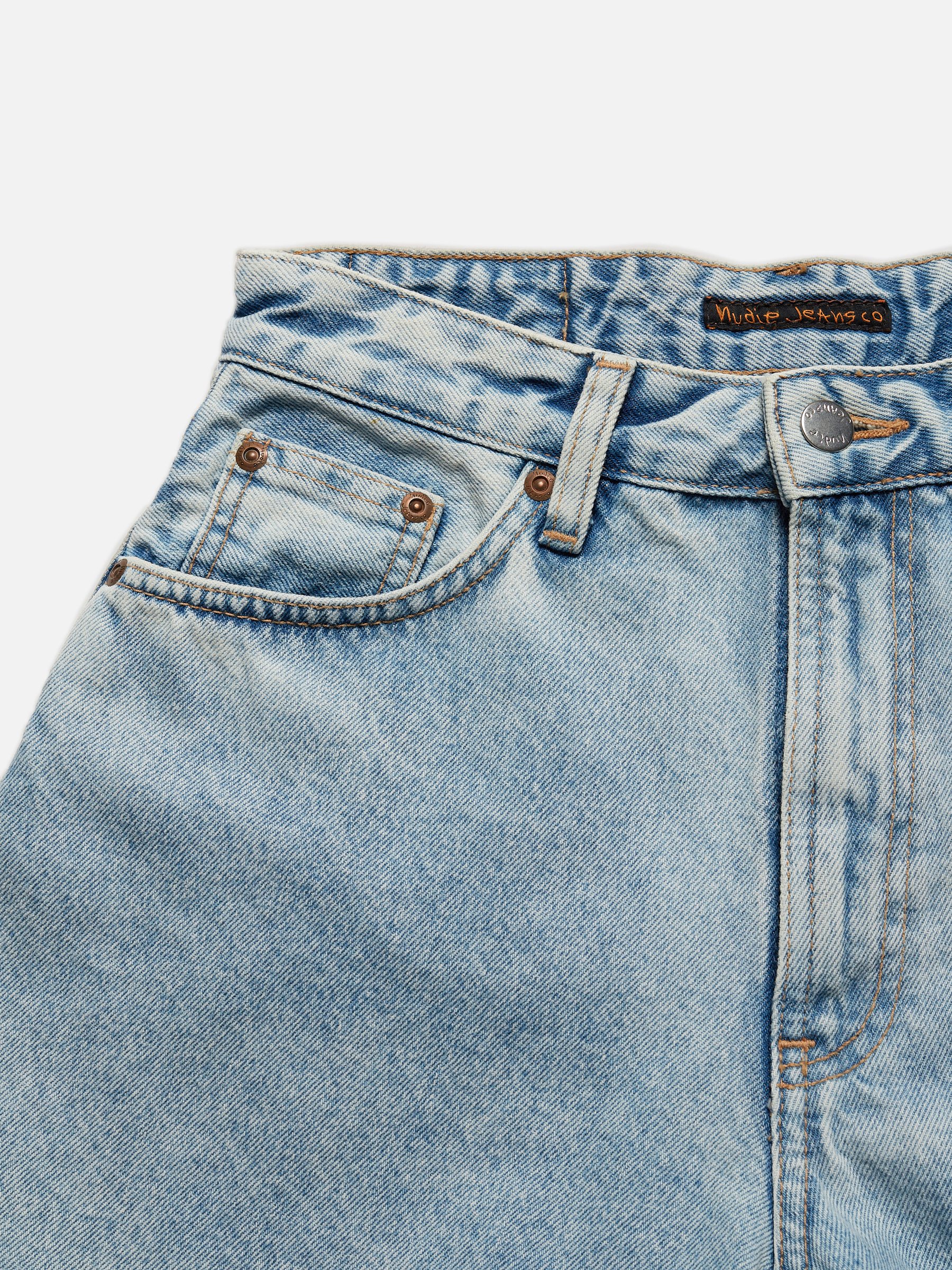 Nudie Jeans Maeve Shorts Sunny Blue Women's Organic Shorts W24 Sustainable Clothing
