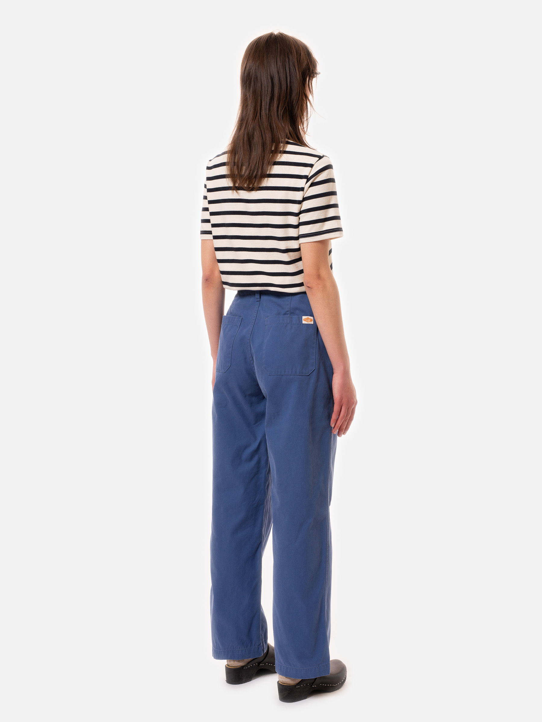 Nudie Jeans Wendy Worker Pants French Blue Blue Women's Organic W30 Sustainable Clothing