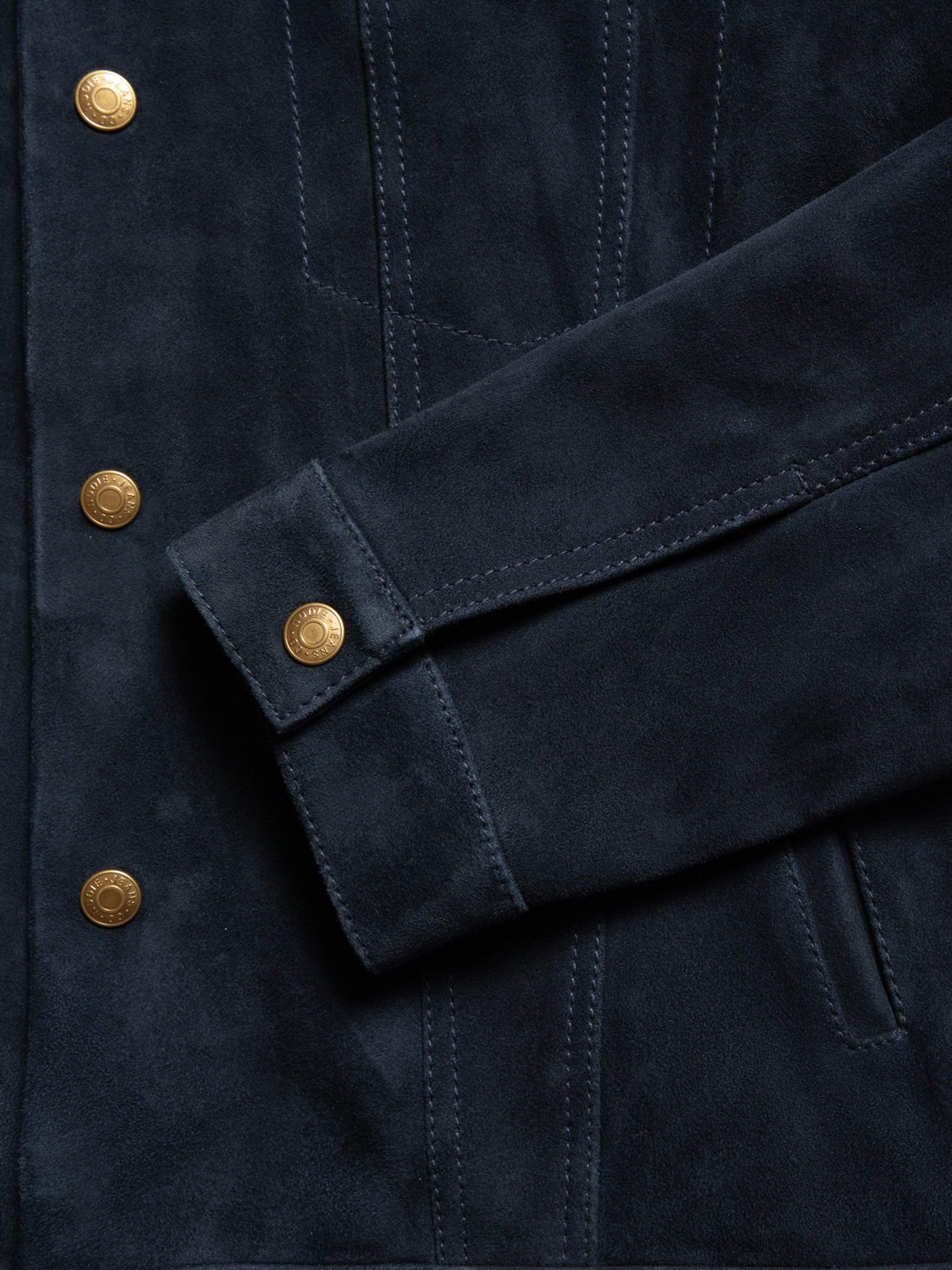 Nudie Jeans Robby Nubuck Jacket Navy Men's Organic Jackets X Small Sustainable Clothing