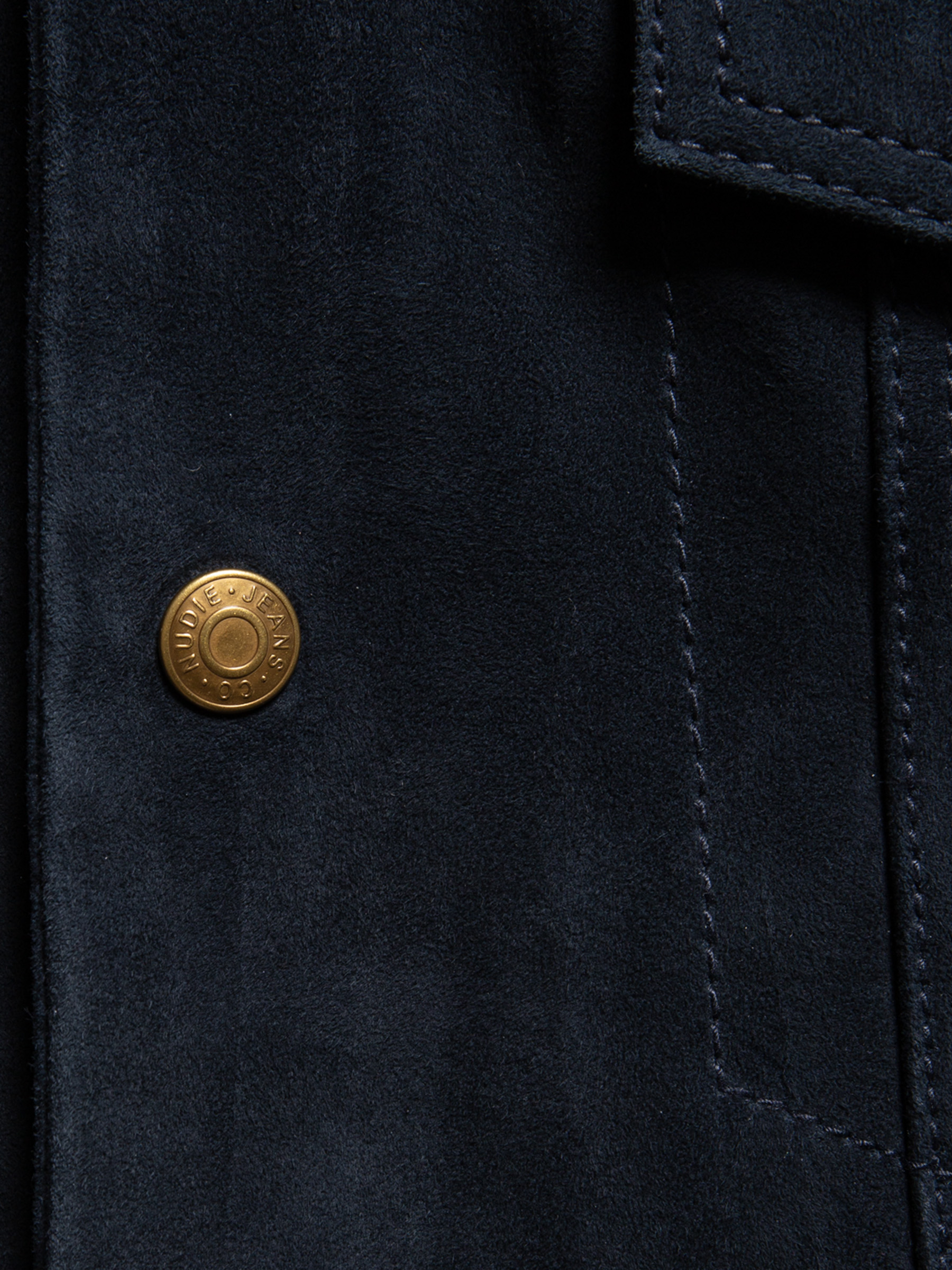 Nudie Jeans Robby Nubuck Jacket Navy Men's Organic Jackets X Small Sustainable Clothing