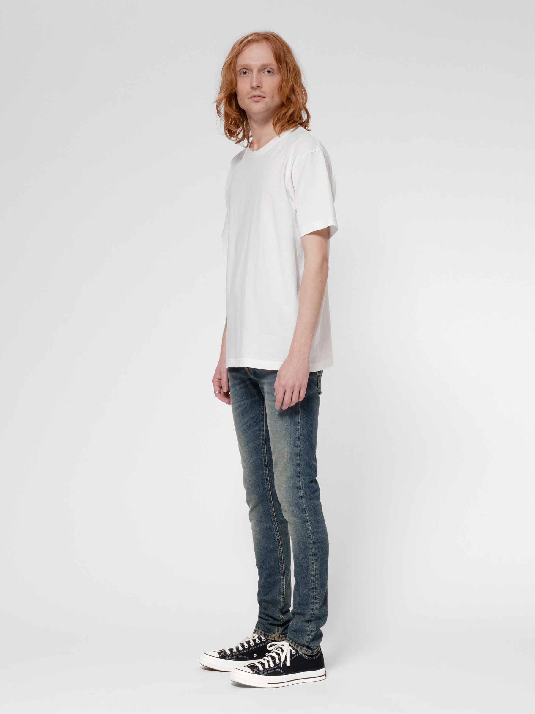 Nudie Jeans Tight Terry Indigo Dirt Mid Waist Tight Fit Men's Organic Jeans W38/L30 Sustainable Denim